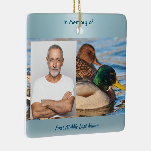 Ornement En Céramique Memorial Keepsake Mallard Ducks Bird (Droite)