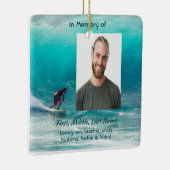 Ornement En Céramique Memorial Keepsake  Wave Surfer Water (Droite)