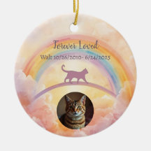 Ornement en céramique mémorial pour chat Pont arc-
