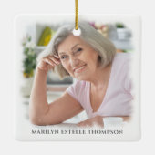 Ornement En Céramique Mémorial pour toujours dans nos coeurs 2 photo Sil (Dos)