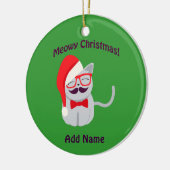 Ornement En Céramique Meowy Christmas ! (Gauche)