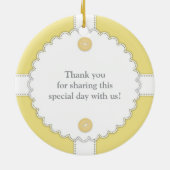 Ornement En Céramique Merci Baby shower Favoriser l'ornement (Dos)