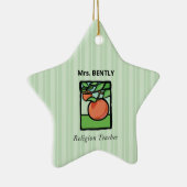 Ornement En Céramique Merci de l'enseignant religieux, Apple (Droite)