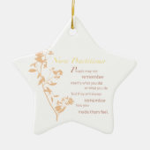 Ornement En Céramique Merci infirmière praticienne, Brown (Devant)