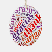 Ornement En Céramique Merci Word cloud (Droite)
