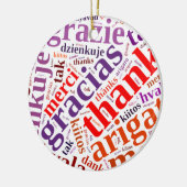 Ornement En Céramique Merci Word cloud (Gauche)