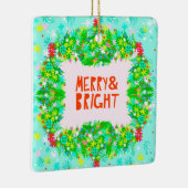 Ornement En Céramique Merry & Bright Wreath (Droite)