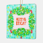 Ornement En Céramique Merry & Bright Wreath (Gauche)