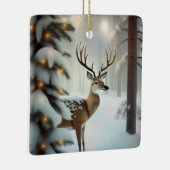 Ornement En Céramique Merry Christmas Deer (Droite)