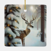 Ornement En Céramique Merry Christmas Deer (Dos)