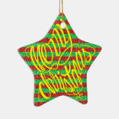 Ornement En Céramique Merry Christmas in 8 langs and Happy Holiday (Droite)