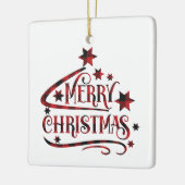 Ornement En Céramique Merry Christmas Snowflakes (Gauche)