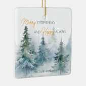 Ornement En Céramique Merry Everything Happy Always Winter Trees (Droite)