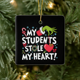 Ornement En Céramique Mes élèves ont volé mon cœur Noël Xmas Enseignant