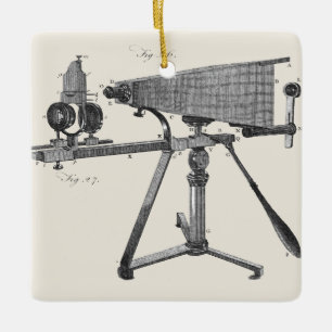 Ornement En Céramique Microscope du XVIIIe siècle Antique Science INSTRU