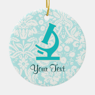 Ornement En Céramique Microscope turquoise ; Mignon