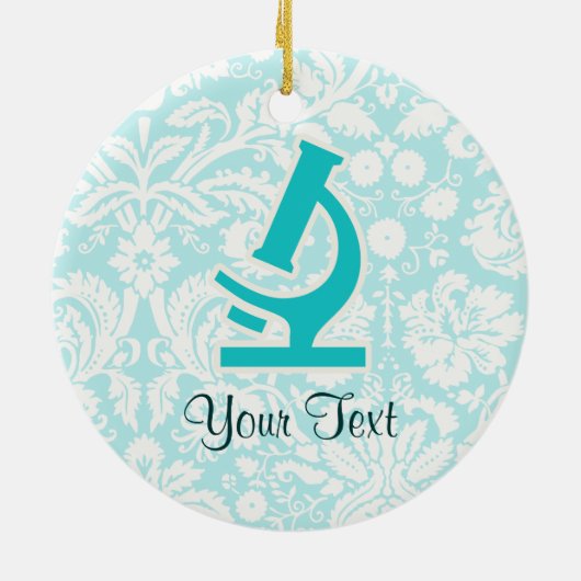 Ornement En Céramique Microscope turquoise ; Mignon (Dos)