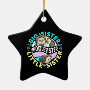 Ornement En Céramique Middle Sister est une grande et petite soeur