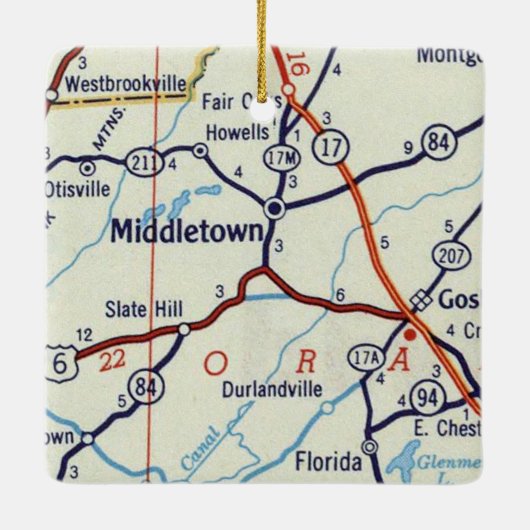 Ornement En Céramique Middletown NY (Dos)