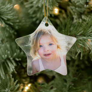 Ornement En Céramique Mignonne simple forme d'étoile de Noël