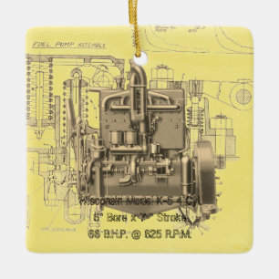 Ornement En Céramique Milwaukee Wisconsin Engine Early K