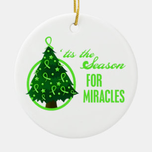 Ornement En Céramique Miracles de Noël de lymphome de Non-Hodgkins