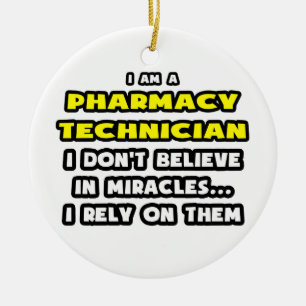 Ornement En Céramique Miracles et techniciens en pharmacie ...Amusant