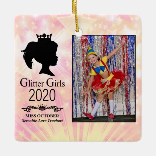 Ornement En Céramique Miss Octobre 2020 Arbre de Noël (Devant)