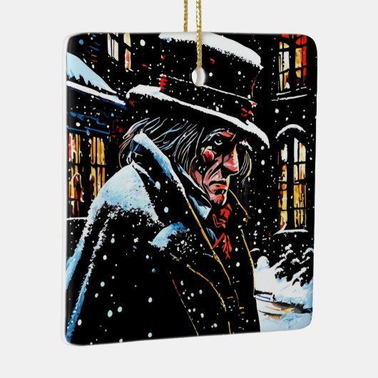 Ornement En Céramique Mister Ebenezer Scrooge Noël victorien (Droite)