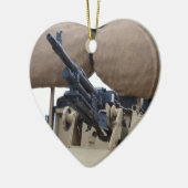 Ornement En Céramique Mitrailleuse et armure vintage (Gauche)