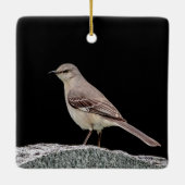 Ornement En Céramique Mockingbird sur une pierre tombale (Dos)