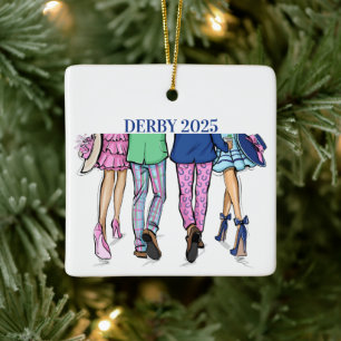 Ornement En Céramique Mode de Derby pour couples personnalisée pour les