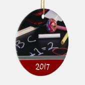 Ornement En Céramique Modèle D'Ornement De Noël D'ENSEIGNANT Personnalis (Droite)