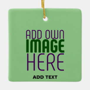 ORNEMENT EN CÉRAMIQUE MODÈLE TEXTE D'IMAGE VERTE MINT MODERNE