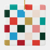 Ornement En Céramique Modern One Photo Simple Joyeux Noël (Dos)