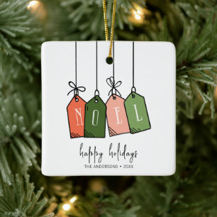 Ornement En Céramique Moderne Noel Joyeuses vacances