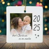 Ornement En Céramique Moderne Simple Premier Noël En Tante Photo