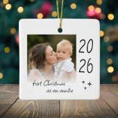 Ornement En Céramique Moderne Simple Premier Noël En Tante Photo