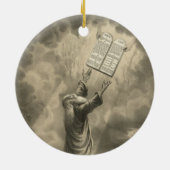 Ornement En Céramique Moïse reçoit la loi Les Dix Commandements (Dos)