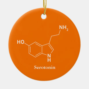 Ornement En Céramique Molécule de sérotonine Chimie Science Cool