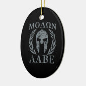 Ornement En Céramique Molon Labe Grunge Armure spartiate (Gauche)