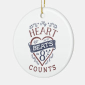 Ornement En Céramique Mon coeur bat dans 8 comtes Danse (Gauche)