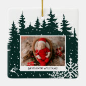 Ornement En Céramique Mon premier Noël, Statistiques de naissance (Dos)