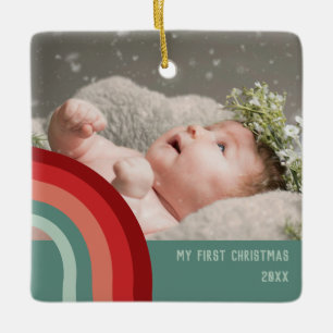 Ornement En Céramique Mon premier rétro Super Noël