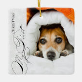 Ornement En Céramique Mon premier script de Noël Snowflake photo vertica (Devant)