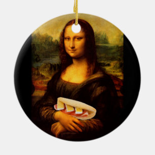 Ornement En Céramique Mona Lisa aime Paninis