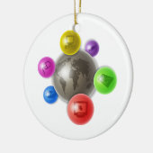 Ornement En Céramique Monde des ordinateurs (Gauche)