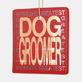 Ornement En Céramique Monde le plus grand éleveur de chiens (Gauche)