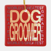 Ornement En Céramique Monde le plus grand éleveur de chiens (Devant)