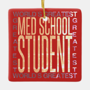 Ornement En Céramique Monde Meilleur étudiant en médecine